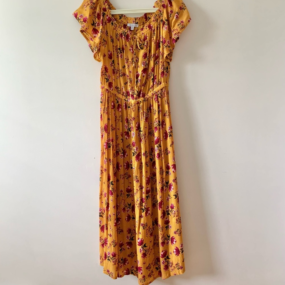 Patrons of Peace Floral Midi Dress